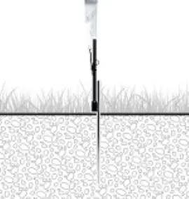 Outdoor Pole With Ground Stake And Free Carrying Case