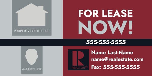 Picture of 3ft x 6ft - Banner - For Lease - 13