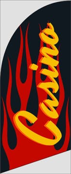 Picture of 6ft x 2ft - Feather Flag - Casino - 01
