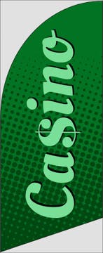 Picture of 6ft x 2ft - Feather Flag - Casino - 03