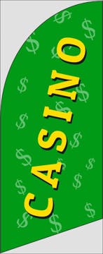 Picture of 6ft x 2ft - Feather Flag - Casino - 04