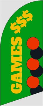 Picture of 6ft x 2ft - Feather Flag - Casino - 07