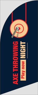 Picture of 6ft x 2ft - Feather Flag - Entertainment - 01