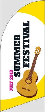 Picture of 6ft x 2ft - Feather Flag - Summer Festival- 01