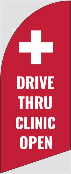 Picture of 6ft x 2ft - Feather Flag - Health Services - 04