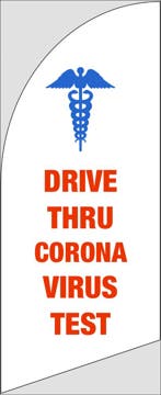 Picture of 6ft x 2ft - Feather Flag - Health Services - 05