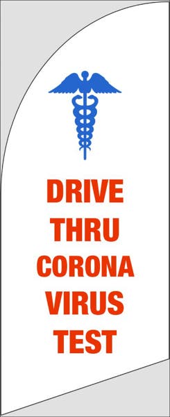 Picture of 6ft x 2ft - Feather Flag - Health Services - 05