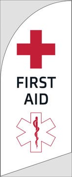 Picture of 6ft x 2ft - Feather Flag - Health Services - 10