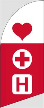 Picture of 6ft x 2ft - Feather Flag - Health Services - 11