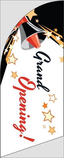 Picture of 6ft x 2ft - Feather Flag - Advertising - 02