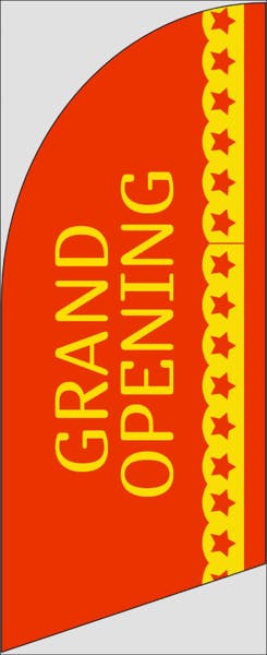Picture of 6ft x 2ft - Feather Flag -  Grand Opening - 08
