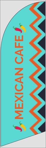 Picture of 8ft x 2ft - Feather Flag -  Mexican Food - 08