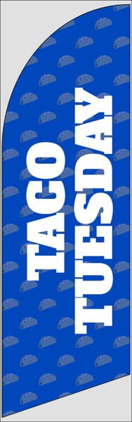 Picture of 8ft x 2ft - Feather Flag -  Taco Tuesday - 01