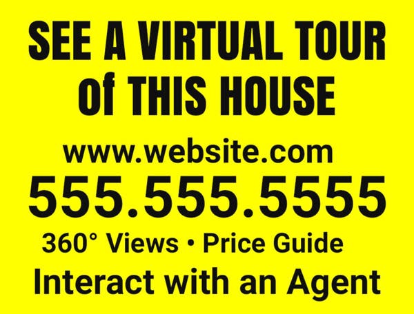 Picture of 18" x 24" - Yard Sign - Virtual Real Estate Tour - 07