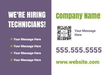 Picture of 12" x 18" - Car Magnet - Now Hiring - 02