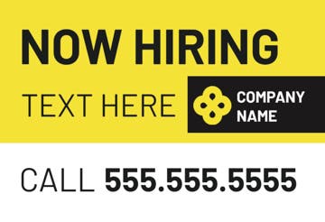 Picture of 12" x 18" - Car Magnet - Now Hiring - 03