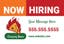 Picture of 12" x 18" - Car Magnet - Now Hiring - 04