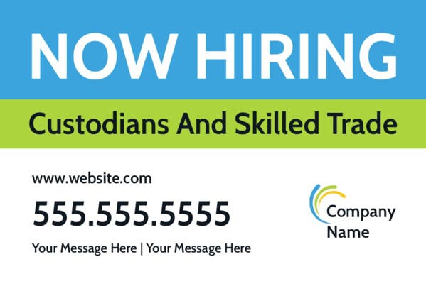 Picture of 12" x 18" - Car Magnet - Now Hiring - 06