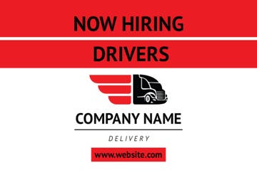 Picture of 12" x 18" - Car Magnet - Now Hiring - 07