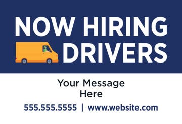 Picture of 12" x 18" - Car Magnet - Now Hiring - 10