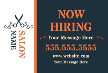 Picture of 12" x 18" - Car Magnet - Now Hiring - 11