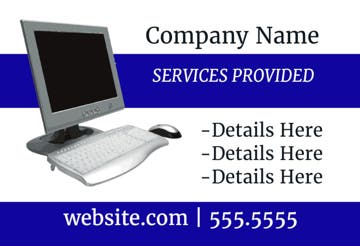 Picture of 12" x 18" - Car Magnet - IT Services - 07