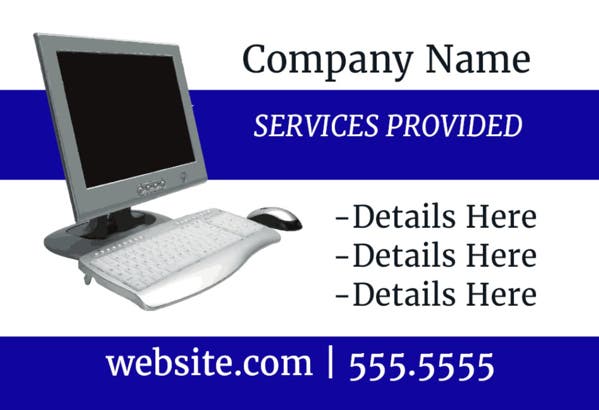 Picture of 12" x 18" - Car Magnet - IT Services - 07