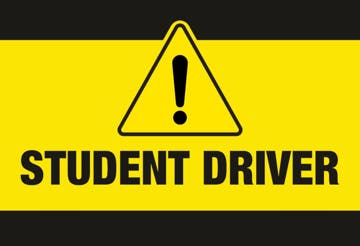 Picture of 12" x 18" - Car Magnet - Student Driver - 01