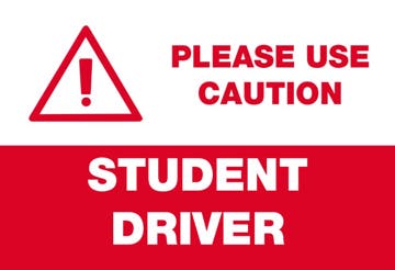 Picture of 12" x 18" - Car Magnet - Student Driver - 04