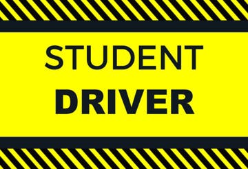 Picture of 12" x 18" - Car Magnet - Student Driver - 06