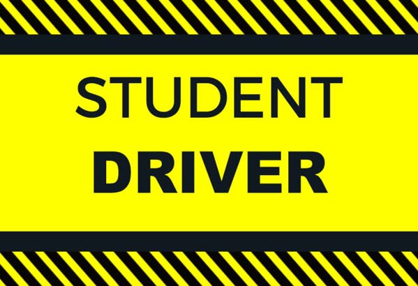Picture of 12" x 18" - Car Magnet - Student Driver - 06