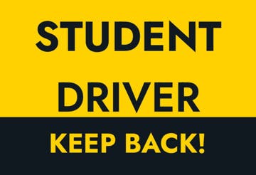 Picture of 12" x 18" - Car Magnet - Student Driver - 07