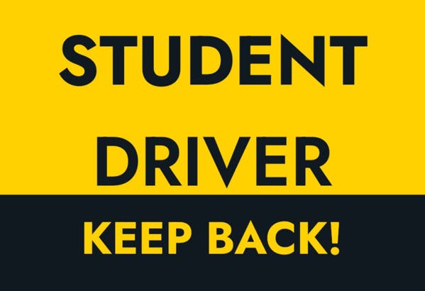 Picture of 12" x 18" - Car Magnet - Student Driver - 07