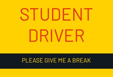 Picture of 12" x 18" - Car Magnet - Student Driver - 08