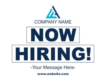 Picture of 18" x 24" - Car Magnet - Now Hiring - 02