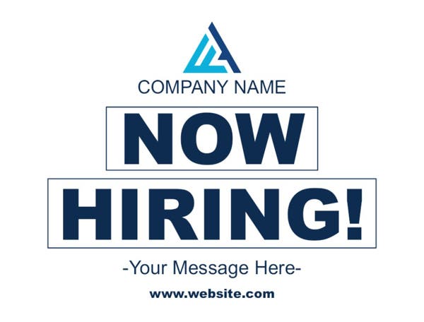 Picture of 18" x 24" - Car Magnet - Now Hiring - 02