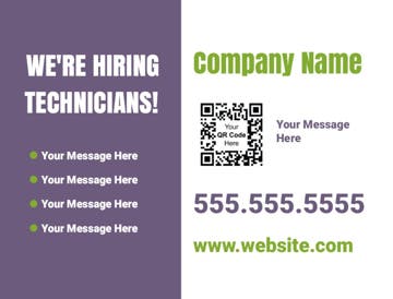 Picture of 18" x 24" - Car Magnet - Now Hiring - 04