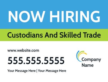 Picture of 18" x 24" - Car Magnet - Now Hiring - 05