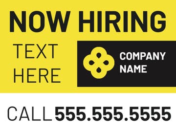 Picture of 18" x 24" - Car Magnet - Now Hiring - 06