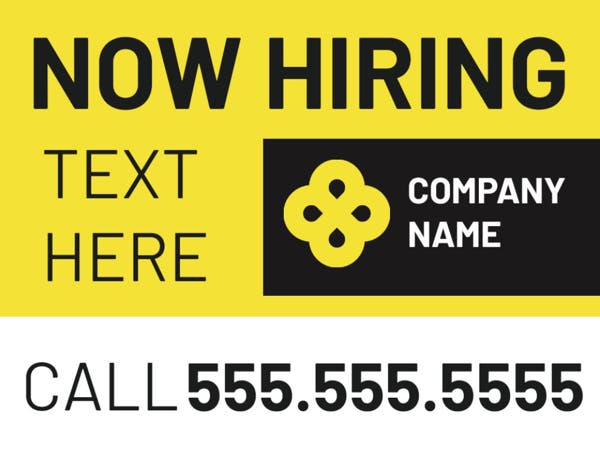 Picture of 18" x 24" - Car Magnet - Now Hiring - 06