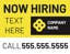 Picture of 18" x 24" - Car Magnet - Now Hiring - 06