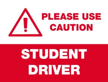 Picture of 18" x 24" - Car Magnet - Student Driver - 02