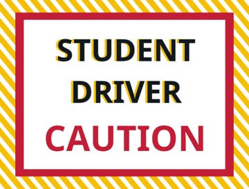 Picture of 18" x 24" - Car Magnet - Student Driver - 04