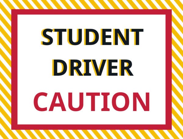 Picture of 18" x 24" - Car Magnet - Student Driver - 04