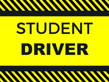 Picture of 18" x 24" - Car Magnet - Student Driver - 05