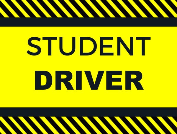 Picture of 18" x 24" - Car Magnet - Student Driver - 05