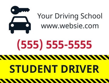 Picture of 18" x 24" - Car Magnet - Student Driver - 06