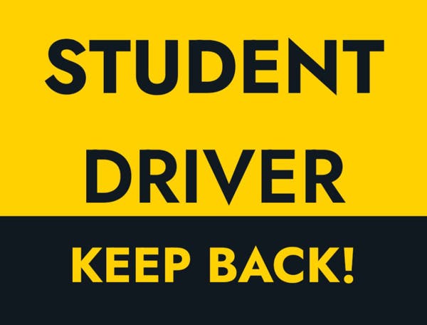 Picture of 18" x 24" - Car Magnet - Student Driver - 07