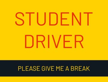 Picture of 18" x 24" - Car Magnet - Student Driver - 08