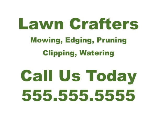 Picture of 18" x 24" - Car Magnet - Lawn Care - 25